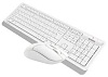 Клавіатура A4 Tech FG1012 + Мишка, White, Wireless, USB