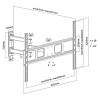 Настенное крепление Brateck LPA52-463, 70" (35 кг.) Black наклон-поворот