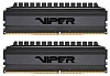 Модуль пам'яті Kit DDR4 16Gb(2x8GB) 3000 MHz Patriot Viper 4 Blackout (PVB416G300C6K)