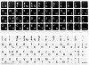 Наклейки на клавіатуру BRAIN (UA,RU), непрозора, silver, white