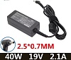Блок живлення для ноутбука ASUS 19V, 2.1A, 40W, (2.5x0.7mm) High-copy