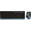 Клавіатура A4 Tech FG1035 + Мышь, Wireless, USB, Navy Blue