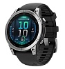 Смарт-часы Garmin Fenix E 47mm AMOLED Stainless Steel with Black Silicone Band (010-03025-02/00)