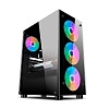 Корпус 1stPlayer V3-A-4G6 Color LED Black без БЖ