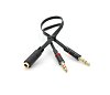 Перехідник 3,5 мм jack 4 пін - 2 х 3.5мм jack Voltronic (DPN-R2M-1F/KBc)