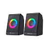 Колонки Kisonli X12, 2x3,0W, RGB, Black, USB (X12)