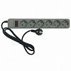 Мережевий фільтр LogicPower LP-X6 1,8м, 6 розеток сірий