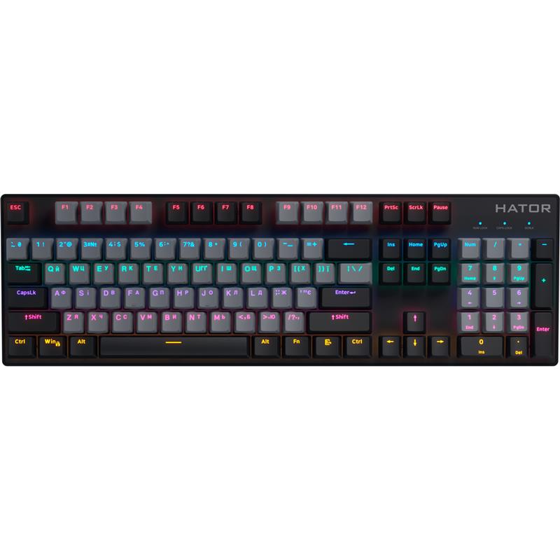 Клавіатура Hator Starfall Rainbow Origin Red, механічна, Black/Grey (HTK-608-BGB)